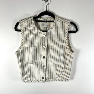 Vintage Le Jean Marithe Francois Girbaud Y2K‎ Cropped Denim Jean Vest Women’s L